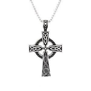 yunnique Celtic <b>Cross</b> Pendant Tibetan Silver Men's Necklace Gift Fashion Sweater <b>Chain</b> - Product Image 5