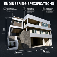 Maison Modulaire Préfabriquée Haut de Gamme à 3 Étages, Conteneur ADU, Mini-Maison Moderne, Garage, Hôtel Écologique pour Vie Extérieure