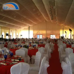 Copertura del tetto trasparente a 500 posti tenda per tendone da sposa con campata trasparente romantica di lusso per eventi di festa