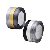Ruban en satin polyester Evergreenwrap 0,6 cm, fait main, pour nœuds, fleurs, gâteaux, emballage cadeau de Noël, accessoire de décoration