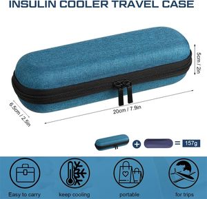 Sac isotherme personnalisé antichoc et étanche en EVA pour insuline, avec fermeture éclair, boîte de rangement portable pour ampoules et peptides, pour stylo injecteur - Product Image 3