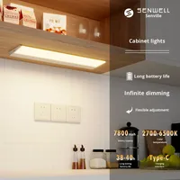 Sınır Ötesi LED Dolap Işığı Akıllı İnsan Vücudu Sensörü PC Şarj Edilebilir Dahili Pil Manyetik Gece Lambası Kitaplık Gardırop