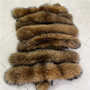 Natural Colour Detachable China Raccoon Fur