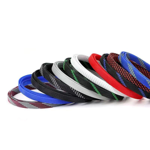 ปลอกสายเคเบิลถัก PET ที่มีความหนาแน่นสูงขยายได้ปลอกหุ้มไนลอนหุ้มฉนวน - Product Image 4