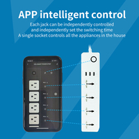 SIXWGH Tuya Smart Life Wifi Multiprise Intelligente Universelle avec Ports USB Protection Contre les Surtensions Contrôle Vocal Alexa et Application Mobile