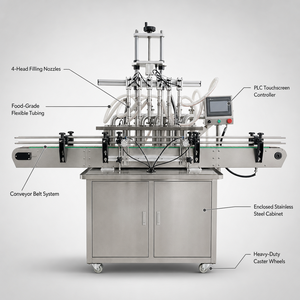 Machine de remplissage automatique de crème cosmétique, lotion et miel BRENU pour petites entreprises, ligne de remplissage de pots et bouteilles, fabricant de machines de remplissage - Product Image 3