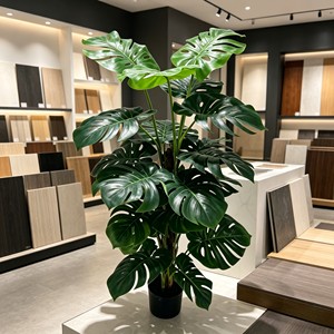Vente en gros usine : Feuillage en plastique latex à toucher naturel, Plante Monstera Deliciosa en pot, Décoration d'intérieur style nordique, Tortue artificielle - Product Image 4