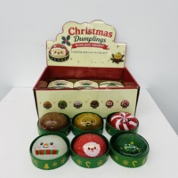 Cadeau de Noël : Jouets Squishy Mignons en forme de Boulettes de Noël (Bao Bao), Jouets Anti-stress à Presser, Jouets Boîte Mystère pour Faveur de Fête