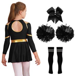 Trajes de baile de porristas para niñas, disfraz de animadora con estampado de letras personalizado, uniforme de porristas de calentamiento - Product Image 3