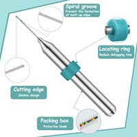 Juego de brocas de microperforación de carburo de tungsteno sin recubrimiento, vástago recto, para placas de circuito impreso, brocas CNC para grabado de joyería y trabajos de desbaste.