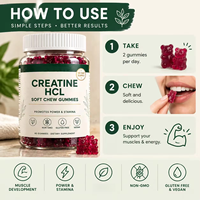 Permen Creatine HCL Mudah Diserap Rasa Enak Lembut di Perut Pemulihan Kekuatan Atlet Penggemar Kebugaran OEM Halal
