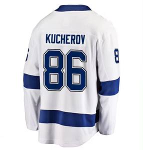 Herren Tampa Bay 86 Nikita Kucherov 91 Steven Stamkos 88 Andrei Vasile vskiy 21 Brayden Point genähtes Hockey trikot - Product Image 4