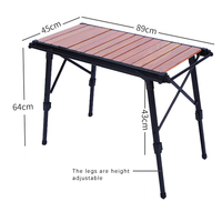 Feistel Vente en gros BBQ extérieur IGT Table de camping Table de camping pliante détachable en alliage d'aluminium