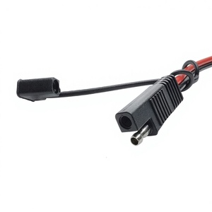 Кабель-удлинитель для аккумулятора с 2-контактным разъемом SAE 14AWG, кольцевым клеммным соединением, предохранителем 10А/20А, из чистой меди, ПВХ, длина 600 мм, для автомобиля - Product Image 4