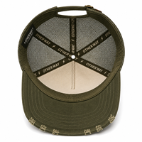 Gorra de béisbol de perfil medio de algodón y espuma, bicolor, con 5 paneles, parte trasera de malla premium, parche bordado, efecto desgastado y cierre snapback tipo trucker