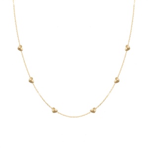 Collar de Cadena con Eslabones de Acero Inoxidable Chapado en Oro con Colgante de Corazón, Joyería Popular - Product Image 1