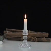 Candelabro de vidrio INS Simple personalizado, Base de cera para el hogar, mesa romántica, vela, mesa, decoración creativa para el hogar