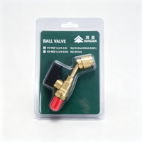 Vanne à boisseau sphérique en laiton HONGSEN HS-MQF-L 1/4" SAE pour climatiseur R22/R134a/R404A/R407C, vanne de charge de réfrigérant, garantie 1 an