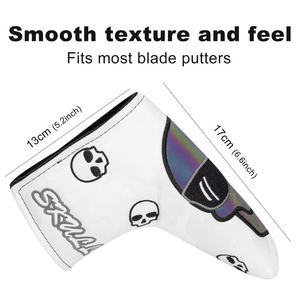 Fast Delivery Embroidery Golf Headcovers Pu Leather Golf Club <b>Covers</b> Women Magnetic <b>Putter</b> Headcover Blade - Product Image 2