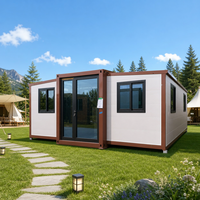 Maison conteneur extensible moderne de 20 pieds, maison modulaire personnalisée à 2 chambres avec cuisine et salle de bain pour la vie de famille