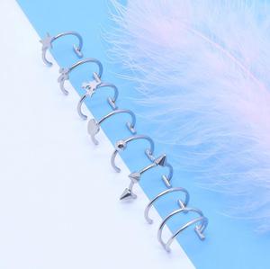Anillo de <span class=keywords><strong>Labio</strong></span> <span class=keywords><strong>Falso</strong></span> de Acero Inoxidable, Joyería de Mordida de Serpiente, Estilo Alt Emo Gótico, para Mujeres y Hombres, Sin Perforación, Ajustable - Product Image 3