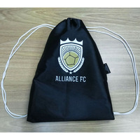 Sac de sport unisexe décontracté pour club de football avec logo personnalisé imprimé, sac à dos à cordon en polyester imperméable pour équipe