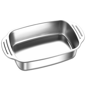 Bandeja Rectangular para Hornear de Acero Inoxidable, Apta para Horno, Compatible con Cocina de Inducción, Uso en Hoteles - Product Image 1