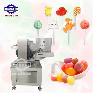150kg Small auto Round shape Stick Lollipop Die Forming Line Hard Candy flat Lollipop Making Machine price