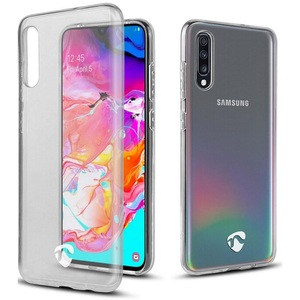 Funda de silicona transparente para Samsung Galaxy A70S con diseño de logotipo - Product Image 3