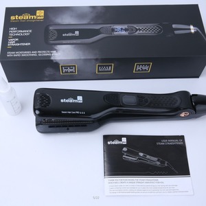 Professional LCD Display <strong>Steam</strong> <strong>Hair</strong> Straightener Fast Steamer Flat Iron Infrared <strong>Pod</strong> Plus Titanium <strong>Hair</strong> Straightening Brush - Product Image 2