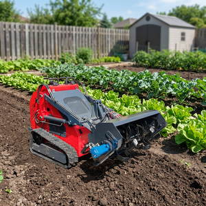Nouveau modèle 2026, très demandé, <span class=keywords><strong>Mini</strong></span>-chargeuse compacte sur chenilles homologuée CE, puissante, avec rotoculteur - Product Image 2