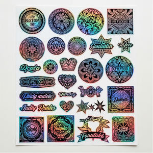 Para pegatinas holográficas personalizadas de <span class=keywords><strong>Vograce</strong></span>, calcomanías decorativas de vinilo impermeables - Product Image 4