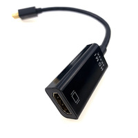 Magelei chapados en oro de Mini DisplayPort a HDMI 4K Cable adaptador Mini DP a HDMI convertidor Compatible para MacBook Pro MacBook Air