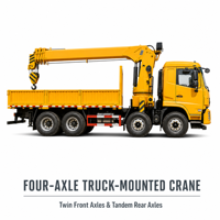 Grue montée sur camion 8x4, grue hydraulique robuste pour les opérations de levage dans les centrales électriques et la construction de ponts