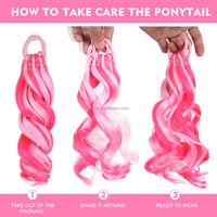 Nouvelles extensions de cheveux bouclés en fibre haute température de 12 pouces pour enfants, disponibles en 7 couleurs