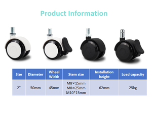 <span class=keywords><strong>Roulettes</strong></span> médicales muettes de sécurité de 2.5 pouces <span class=keywords><strong>Roulettes</strong></span> de mobilier hospitalier avec frein Nylon rigide et PVC OEM personnalisable - Product Image 3