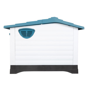 Caseta para Perros de Plástico para Exteriores, Azul, Verde, Gris, Tamaño Mediano, Impermeable, para Todas las Estaciones, con Doble Puerta Desmontable - Product Image 2