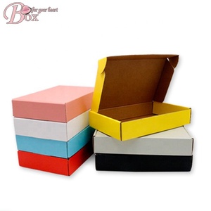 printed cardboard mailing box gift clothes custom color corrugated board square packaging box