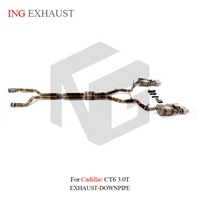 Système d'échappement arrière à soupapes en titane ING pour Cadillac CT6 3.0T LGW 2016-2019 |   Échappement à quatre sorties doré avec télécommande – Vente en gros
