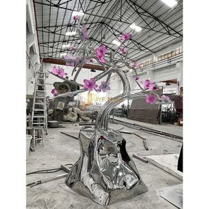 Escultura Multifuncional de Acero Inoxidable para Exteriores, Estilo Art Deco, Impermeable, para Parques, Plazas y Proyectos de Paisajismo Urbano, Montaje en Suelo - Product Image 1