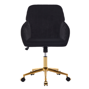 Silla de Oficina Moderna Ajustable de Tela, Silla Giratoria Ergonómica con Base de Metal, Diseño Ecológico para Uso en el Hogar y Dormitorio - Product Image 6