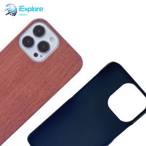 IExplore écologique biodégradable en bois de bambou naturel coque de téléphone PC conception OEM ODM pour iPhone 17 Pro Max Galaxy S25 Ultra - Product Image 4