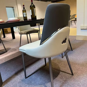 Chaise de salle à manger de luxe d'inspiration italienne moderne pour la maison, le bureau et le maquillage, design minimaliste haut de gamme - Product Image 3