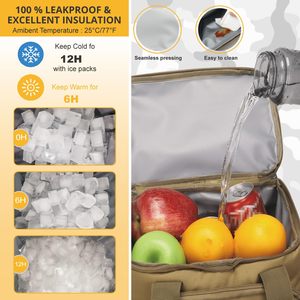 Expandable Insulated Polyester Food Delivery <b>Backpack</b> with 24L Large Capacity <b>Cooler</b> Lunch Bag - Product Image 3
