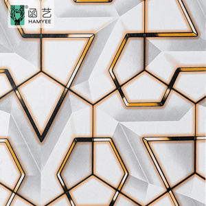 2024 New Arrival Geometric <strong>Wallpaper</strong> Pvc Waterproof Peel and Stick <strong>Wallpapers</strong> for Sofa Background Wall Decor - Product Image 1