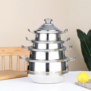 Ensemble de casseroles marocaines en acier inoxydable pour la cuisine, 3/4/5/6 pièces, avec poignée - Product Image 6