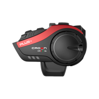 Casque Talkie-Walkie Crown CMMK-06 avec Portée de 2 KM Intercom 6 Personnes Accessoires de Moto ABS Casques Inclus