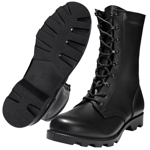Botas largas de cuero DF0621, resistentes al barro, para hombre, de cuero genuino, para ceremonia, entrenamiento y uso diario. - Product Image 6
