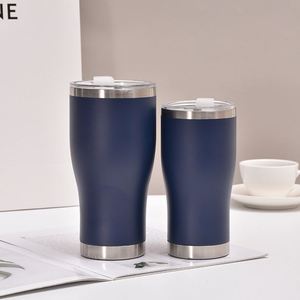 40oz Large Curve Tumbler Powder Coated Gradient <b>Double</b> <b>Wall</b> Vacuum Insulated Stainless Steel Mug with Lid - Product Image 4
