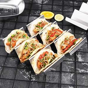 Supporti per Taco a forma di onda 4 confezioni-supporto per Taco in acciaio inossidabile Rack per alimenti da <span class=keywords><strong>cucina</strong></span> Shell Taco Rack gusci - Product Image 3